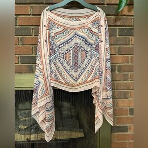 🛍️ Cross tree line scarf top very cute.(one  size).